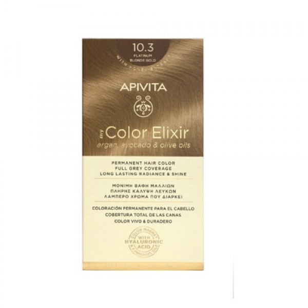 Apivita My Color Elixir Kit Βαφή Μαλλιών No 10.3 Κατάξανθο Μελί